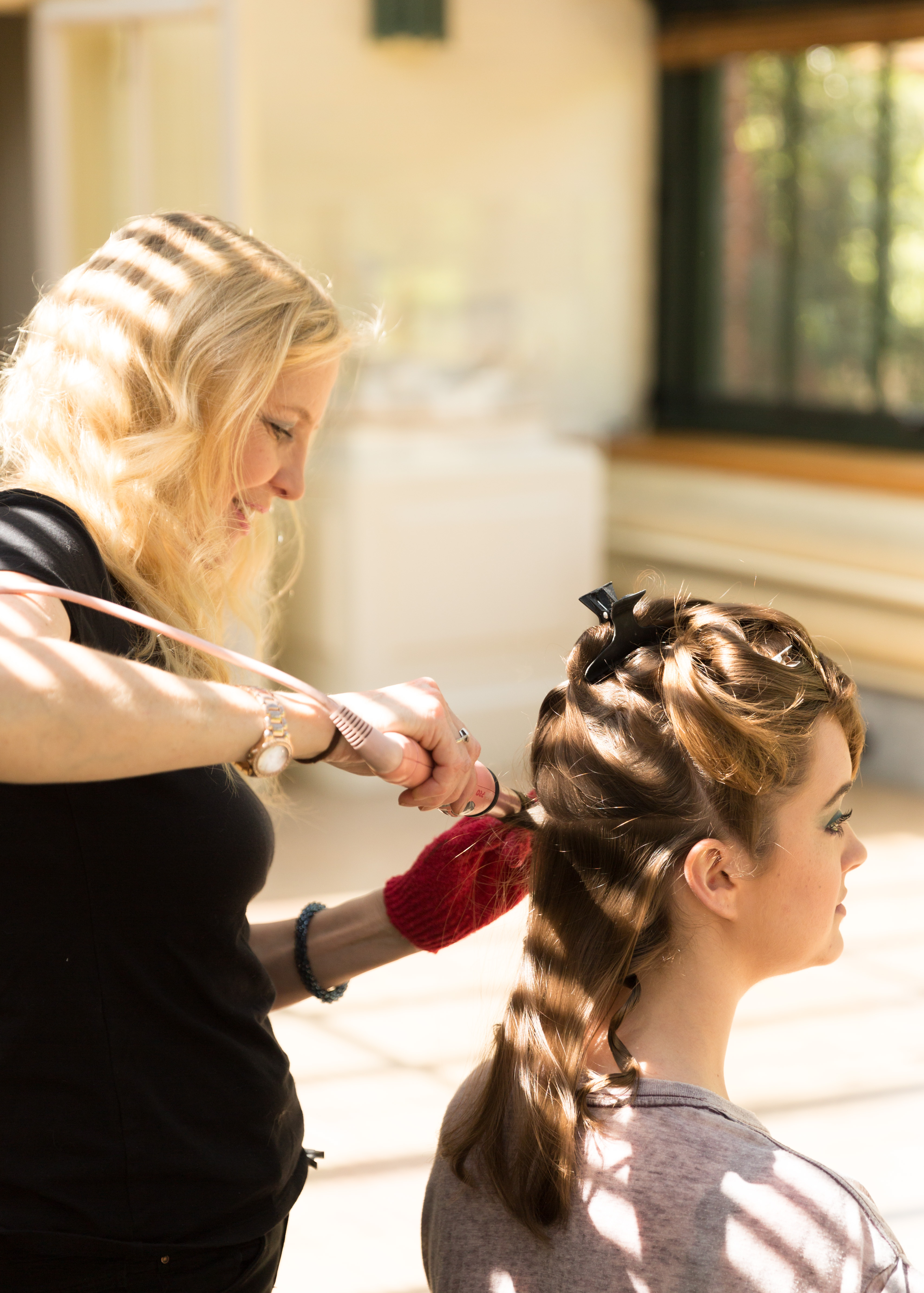 Bridesmaid hair styling